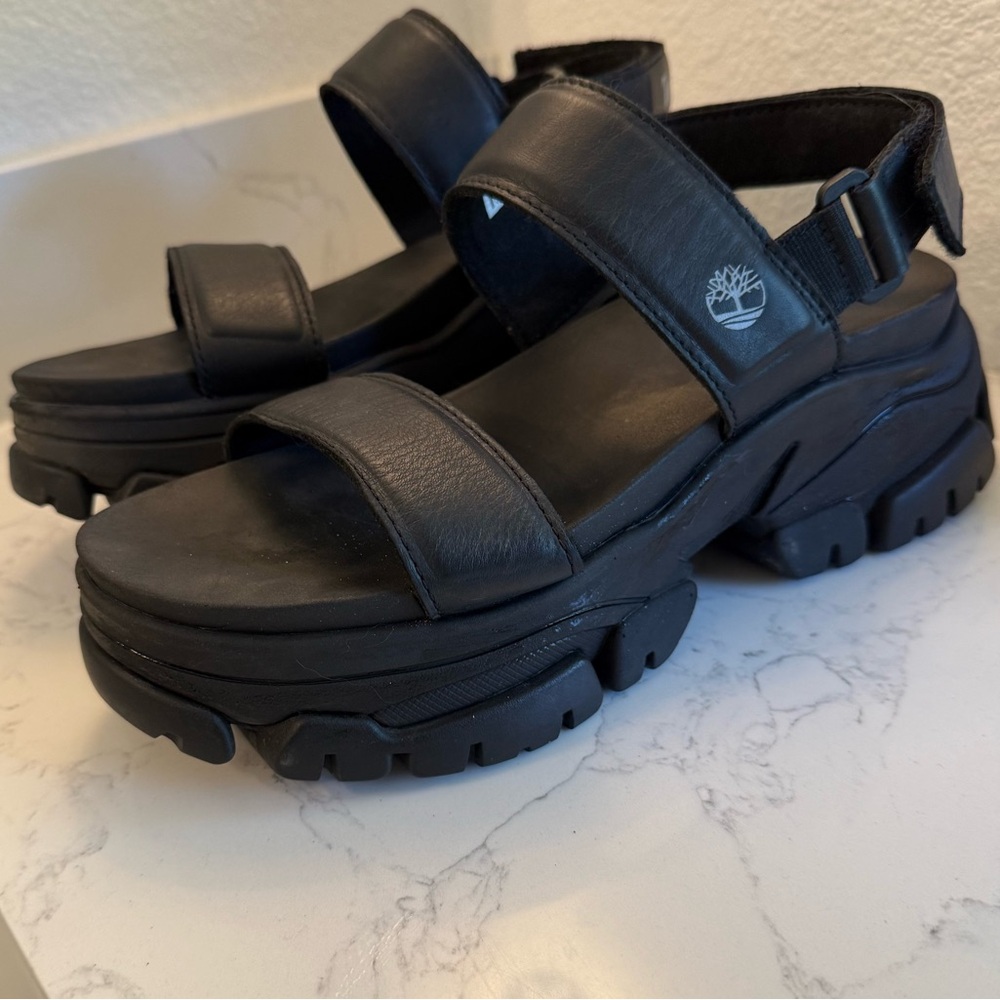 Timberland Adley Way Black Platform Sandals